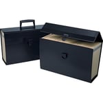 Portafile Expanding Organizer with 19 Pockets, Letter, Black