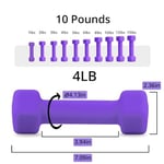 Portzon 2'li Neopren Dambıl Seti ile Uyumlu 10 Renk Seçeneği, 1-15 Lb, Kaymaz, Yuvarlanmaz, Altıgen Şekil