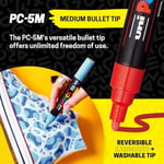 Posca Full Set 8 Akrilik Boya Kalemi Ters Çevrilebilir Orta Uçlu Kalem Uçları, Posca Kalemleri Kaya Boyama, Kumaş, Cam Boya, Metal Boya ve Grafiti için Akrilik Boya İşaretleyicileridir