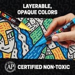 Posca Full Set 8 Akrilik Boya Kalemi Ters Çevrilebilir Orta Uçlu Kalem Uçları, Posca Kalemleri Kaya Boyama, Kumaş, Cam Boya, Metal Boya ve Grafiti için Akrilik Boya İşaretleyicileridir