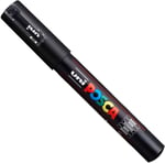 Posca PC-1M Boya Sanatı Markör Kalemleri - Kumaş Cam Metal Kalem - Siyah + Beyaz (Her Birinden 1 adet)