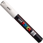 Posca PC-1M Boya Sanatı Markör Kalemleri - Kumaş Cam Metal Kalem - Siyah + Beyaz (Her Birinden 1 adet)