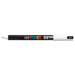 Posca PC-1MR Uni Beyaz Boya Marker Kalemler Ultra İnce 0,7 mm Kalibre Uç Ucu Her Yüzeye Yazılır Kumaş Cam Taş Metal Ahşap Plastik - Seçenekler: Pack Of 1, Pack Of 3