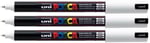 Posca PC-1MR Uni Beyaz Boya Marker Kalemler Ultra İnce 0,7 mm Kalibre Uç Ucu Her Yüzeye Yazılır Kumaş Cam Taş Metal Ahşap Plastik - Seçenekler: Pack Of 1, Pack Of 3