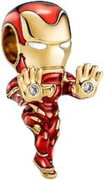 POSEİDONS JEWELLERY (284) Iron Man Charm Marvels 925 Ayar Gümüş Kırmızı 0.74 mm