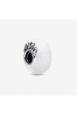 POSEİDONS JEWELLERY (77) Işıltılı Beyaz Murano Cam Mum&Love Charm beyaz Tek Ebat