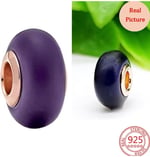 POSEİDONS JEWELLERY 925 Ayar Mat Mor Murano Cam Charm-1