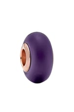 POSEİDONS JEWELLERY 925 Ayar Mat Mor Murano Cam Charm-1
