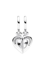 POSEİDONS JEWELLERY Ayrılabilir Anne ve Kız Sallantılı Charm Gümüş Tek Ebat