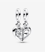 POSEİDONS JEWELLERY Ayrılabilir Anne ve Kız Sallantılı Charm Gümüş Tek Ebat