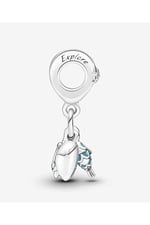 POSEİDONS JEWELLERY Balık, Deniz Kaplumbağası ve Deniz Kabuğu Üçlü Sallantılı Charm Mavi Tek Ebat
