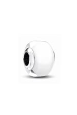 POSEİDONS JEWELLERY Beyaz Murano Cam Charm 925 Ayar Beyaz Tek Ebat