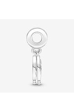 POSEİDONS JEWELLERY Büyütülmüş Yıldız Çift Sallantılı Charm Gümüş Tek Ebat
