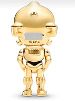 POSEİDONS JEWELLERY C-3po™ Charm Gold Tek Ebat
