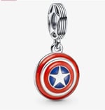 POSEİDONS JEWELLERY Captain America Shield Sallantılı Charm Kırmızı Tek Ebat