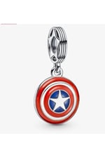 POSEİDONS JEWELLERY Captain America Shield Sallantılı Charm Kırmızı Tek Ebat