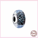 POSEİDONS JEWELLERY Dalgalı Koyu Mavi Murano Cam Okyanus Charm Mavi Tek Ebat