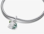 POSEİDONS JEWELLERY Disney Pixar Sevimli Canavarlar Kapı Sallantılı Charm Gümüş Mavi Tek Ebat