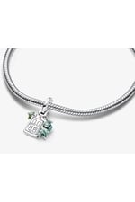 POSEİDONS JEWELLERY Disney Pixar Sevimli Canavarlar Kapı Sallantılı Charm Gümüş Mavi Tek Ebat