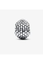POSEİDONS JEWELLERY Game Of Thrones Işıltılı Ejderha Yumurtası 925 Ayar Gümüş Charm Gümüş Tek Ebat