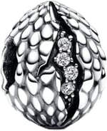 POSEİDONS JEWELLERY Game Of Thrones Işıltılı Ejderha Yumurtası 925 Ayar Gümüş Charm Gümüş Tek Ebat