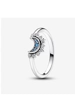 POSEİDONS JEWELLERY Gökyüzü Mavisi Işıltılı Ay Yüzük-1
