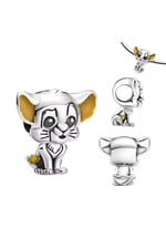 POSEİDONS JEWELLERY Gümüş Lion King Simba Charm Gümüş Tek Ebat