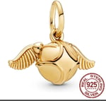 POSEİDONS JEWELLERY Harry Potter Kanatlı Gold Snatch Charm & Kolye Ucu Gold Tek Ebat
