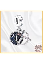 POSEİDONS JEWELLERY Jedi Kılıcı 925 Ayar Gümüş Charm Yeşil Tek Ebat