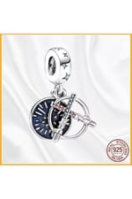 POSEİDONS JEWELLERY Jedi Kılıcı 925 Ayar Gümüş Charm Yeşil Tek Ebat