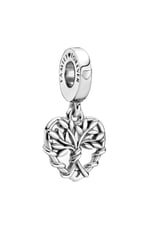 POSEİDONS JEWELLERY Kalp Aile Ağacı Sallantılı Charm Gümüş Tek Ebat