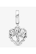POSEİDONS JEWELLERY Kalp Aile Ağacı Sallantılı Charm Gümüş Tek Ebat