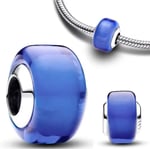 POSEİDONS JEWELLERY Mavi Mini Murano Cam Charm Lacivert Tek Ebat