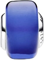 POSEİDONS JEWELLERY Mavi Mini Murano Cam Charm Lacivert Tek Ebat