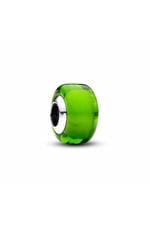 POSEİDONS JEWELLERY Mini Yeşil Murano Cam Charm 925 Ayar Yeşil Tek Ebat
