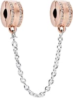 POSEİDONS JEWELLERY Rose Logolu Güvenlik Zinciri Klips Charm Rose Tek Ebat