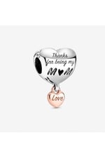 POSEİDONS JEWELLERY Seni Seviyorum Anne Kalp Charmı gümüş Tek Ebat