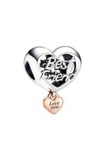 POSEİDONS JEWELLERY Seni Seviyorum En İyi Arkadaşım Kalp Charm Gümüş Tek Ebat