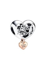 POSEİDONS JEWELLERY Seni Seviyorum En İyi Arkadaşım Kalp Charm Gümüş Tek Ebat