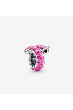 POSEİDONS JEWELLERY Sevimli Sarmal Tırtıl Charm pembe Tek Ebat
