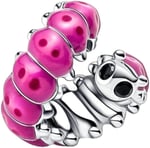 POSEİDONS JEWELLERY Sevimli Sarmal Tırtıl Charm pembe Tek Ebat