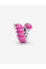 POSEİDONS JEWELLERY Sevimli Sarmal Tırtıl Charm pembe Tek Ebat