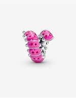 POSEİDONS JEWELLERY Sevimli Sarmal Tırtıl Charm pembe Tek Ebat