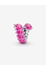 POSEİDONS JEWELLERY Sevimli Sarmal Tırtıl Charm pembe Tek Ebat