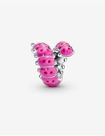 POSEİDONS JEWELLERY Sevimli Sarmal Tırtıl Charm pembe Tek Ebat