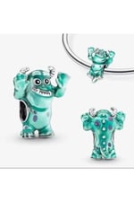 POSEİDONS JEWELLERY Sulley Charm 925 Ayar Gümüş Yeşil Tek Ebat