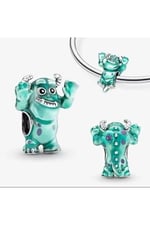 POSEİDONS JEWELLERY Sulley Charm 925 Ayar Gümüş Yeşil Tek Ebat