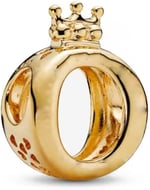 POSEİDONS JEWELLERY Taç O Logo Charm Gold Tek Ebat