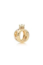 POSEİDONS JEWELLERY Taç O Logo Charm Gold Tek Ebat