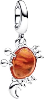 POSEİDONS JEWELLERY The Little Mermaid Sebastian Crab Dangle Charm Turuncu Tek Ebat